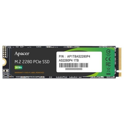 Apacer AS2280P4 - 1TB M.2 NVME 2280 interne SSD-Festplatte | Schwarz Neu