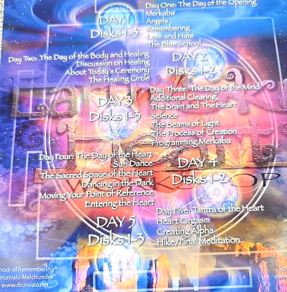 Drunvalo Melchizedek Workshop EARTH SONG HEART 13 DVD Set 2011 Flower Of Life - Image 2 of 4