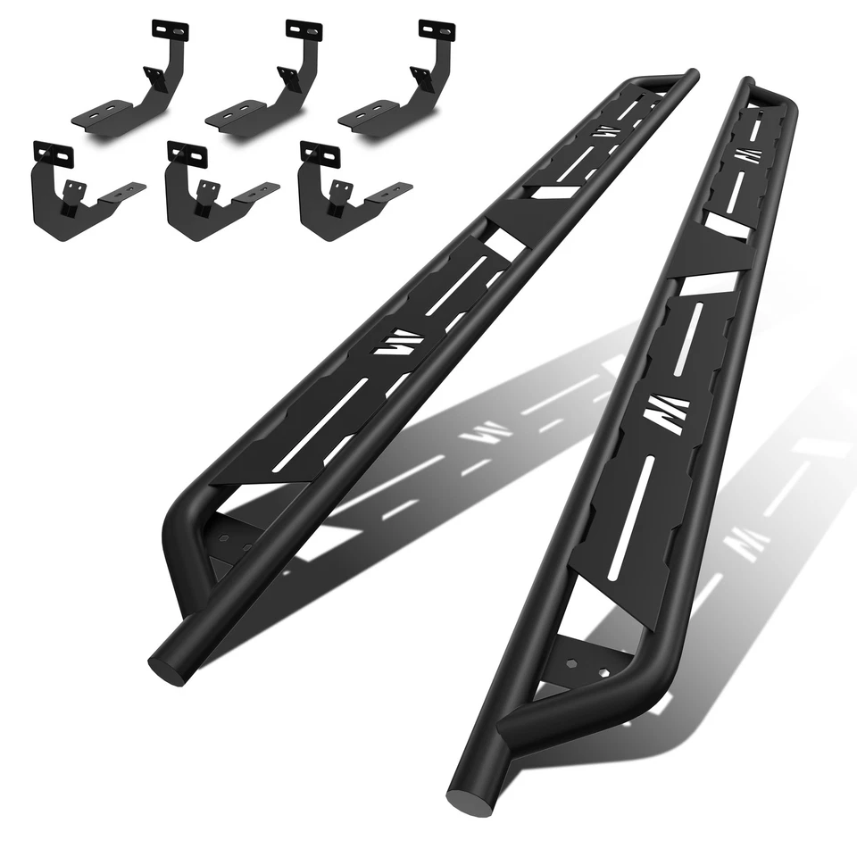 Black Running Board Nerf For 09-18 Dodge Ram 1500 2010-22 Ram 2500/3500 Crew Cab - Image 2 of 4