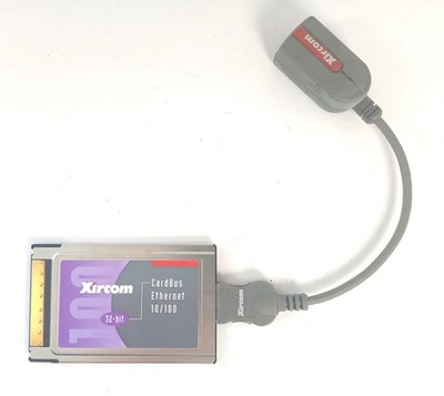 XIRCOM CARDBUS ETHERNET 10/100 32-BIT  PC ADAPTER WITH DONGLE MANUAL DRIVERS