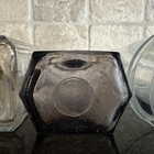 3 VTG Clear Glass Apothecary Bottles Set Lot 1936 Aqua Violet Bud Vase 6"-8.5" — photo 9
