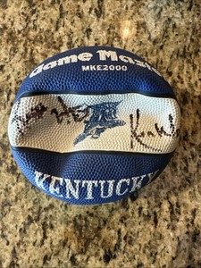 University of Kentucky Wildcats Mini Basketball Autographed By Rex Chapman