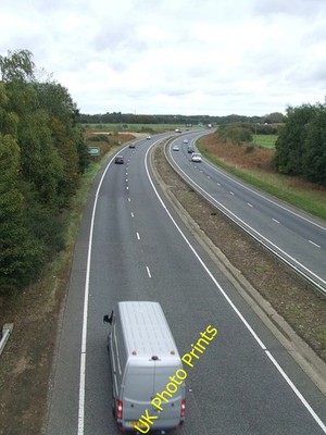 Foto 6x4 Blick von der Brücke Red Lodge\/TL6970 Blick auf die A11 wie gesehen c2016