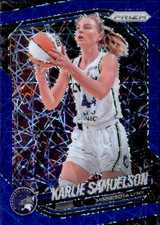 Karlie Samuelson 2025 Panini Prizm WNBA Blue Velocity Parallel Card #102