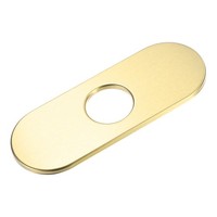Armaturen-Deckplatte, 6-Zoll Ovale Lochabdeckung FüR Bad/KüChe, GebüRstetes Gold