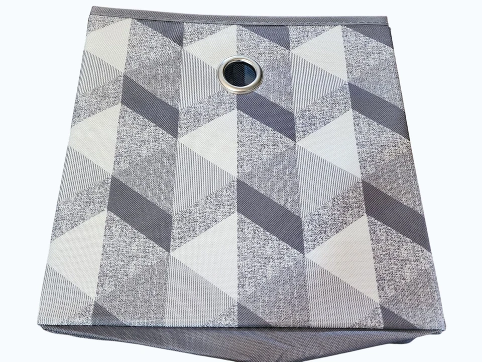 Mainstays Collapsible Fabric Cube Storage Bin 10.5" X 10.5" Geometric Pattern - Image 3 of 4