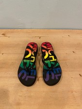 NWOT/B Michael Kors Bedford Wedge Sandal , Black / Rainbow , Sz 11