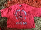 VINTAGE GOLDS GYM T-SHIRT 80S DESIGN WORLD GYM FITNESS BODY BUILDING NWOT Size S