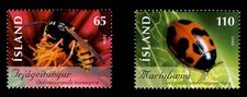 ICELAND Sc# 1089-90, 2006 INSECTS, MINT F-VF NH SET