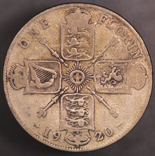 1920 GREAT BRITAIN | GEORGE V SILVER ONE FLORIN | TWO SHILLINGS | LOT CC-230