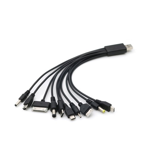 10 In 1 Micro USB Multi-Cable Charger Cables For Mobile Phones Charging Black - Picture 4 of 12