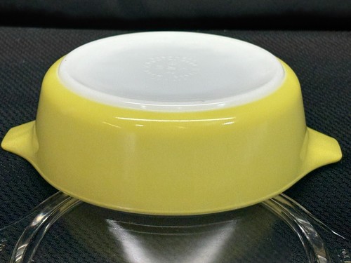 Pyrex ""GELB/GRÜN"" #471 Auflaufschale mit Deckel ~ 1 Pint - Bild 6 von 7