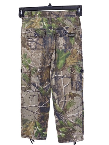 Ranger Boys 8 Cargo Realtree Camo Pants Hunting Camouflaged Adjustable Leg Waist - Picture 2 of 8
