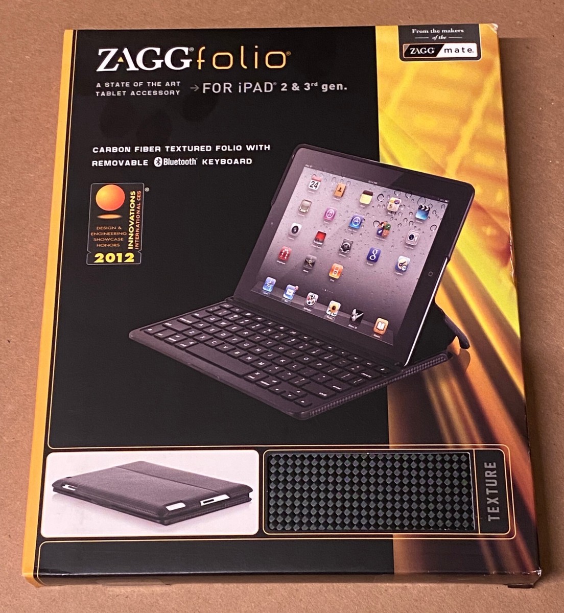 ZAGG Folio Backlit Bluetooth Keyboard &amp; Case for 9.7&quot; iPad 2, 3rd 