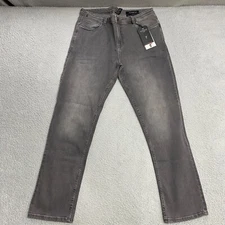 The Perfect Jean NYC Mens 38 Gray Denim Slim Thick Fit Stretch 38x34" Casual NEW