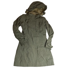 Rei Long Hooded Trench Coat Full Zip Jacket. Light Olive Green. Size Women's Xs
