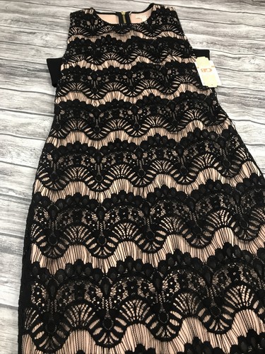 Gianni Bini black lace fringe dress size S - Picture 2 of 6