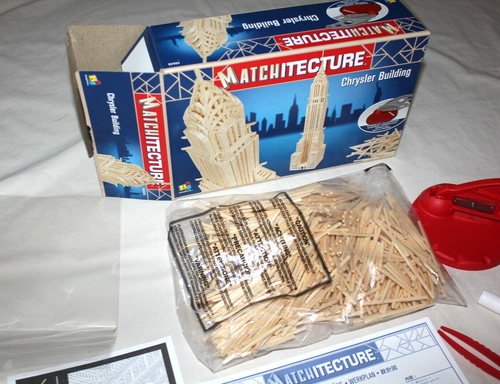 Matchitecture Model art craft Chrysler Building Kit Wood Construction matchstick - Picture 9 of 10