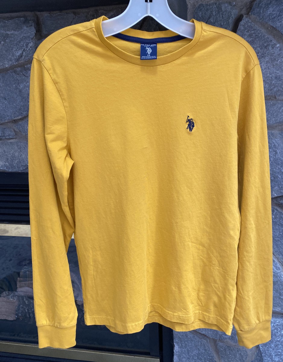 Men's Red US Polo Assn Long Sleeve T-Shirt-Size XS Mustard Yellow