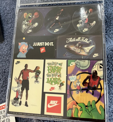 Michael Jordan 1993 Nike Space Jam 12 Sticker PROMO SET w
