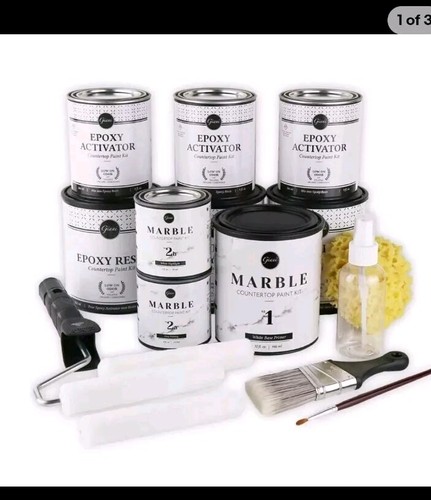 Giani Marble Easy Epoxy Marble Countertop Paint Kit (Carrara White) - Picture 2 of 7