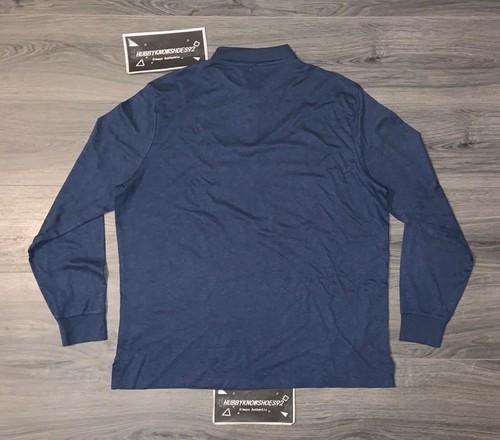 POLO RALPH LAUREN Mens Navy Heather Soft Touch Long Sleeve Polo Shirt Sz XL - Picture 7 of 10