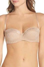 Wacoal Nude B. Enticing Strapless Underwire Bra L76036 Size 34DD
