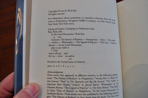 IN THE LOYAL MOUNTAINS, BASS 1st PRINTING - Imagen 2 de 2