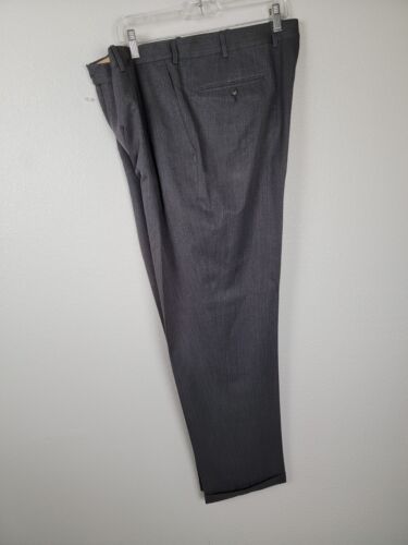 JB Britches Nordstrom Dress Pants Mens 38X32 Gray Wool Pleated Slacks BT2 - Picture 2 of 7