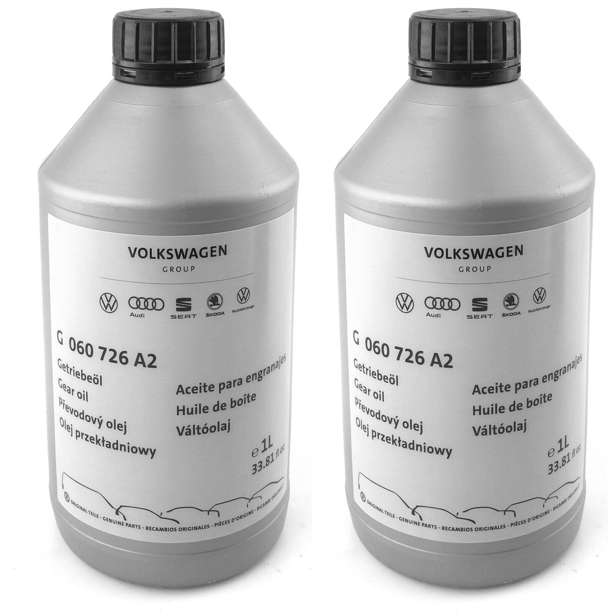 2x Liter Original VAG Getriebeöl Schaltgetriebeöl SAE 75W90 G 060 726 A2