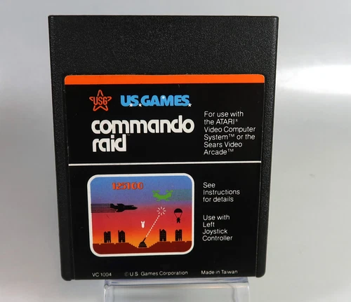 Atari 2600: COMMANDO RAID Cartridge - Tested & WORKS