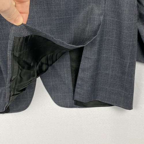Trussini Sport Coat Lana Super 120s Mens 38R Blazer 3-Button Blue Plaid Italy - Picture 9 of 16