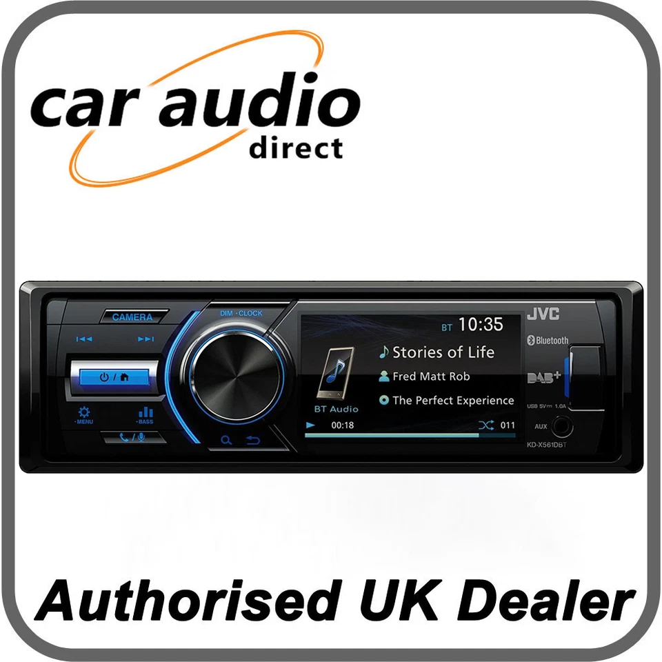 JVC KD-X561DBT - Mechless Multimedia Player Stereo DAB Radio MP3/USB/Bluetooth - Image 3 of 4