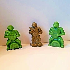 3 Vintage Teenage Mutant Ninja Turtles EMPTY Candy Containers Set TMNT