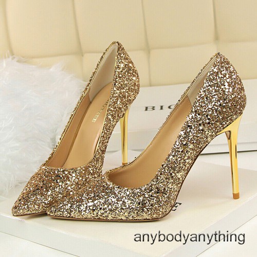 Women's Classic Stiletto Glitter Corset High Heel Party Club Wedding Pumps Shoes - Picture 4 of 73
