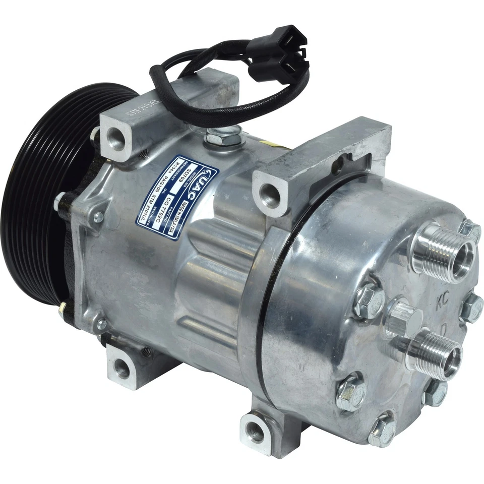 Compresor de aire acondicionado UAC para Dodge W250 1990-1993 5,9 L L L6 diésel turboalimentado Foto 2 de 3