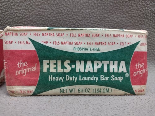 Jabón para barra de lavandería Fels-Naptha 6,5 oz sin abrir lote de 2 envoltorios de papel anteriores a 1970 #9 - Imagen 3 de 8