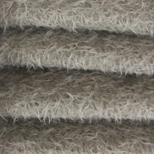 1/6 yd 300S/CM Pewter INTERCAL 1/2" Ultra-Sparse Curly Matted Mohair Fabric
