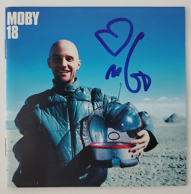 Moby Signed & Sketched 18 CD Booklet DJ Musician EDM Techno Art Play LEGEND RAD