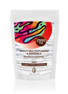 Adult Multivitamins Minerals Gummy Strawberry Jellies BritVits