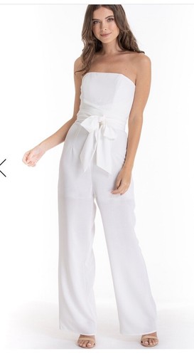 STYLE STATE Strapless Jumpsuit Long Play Slide 12 Tie Waist