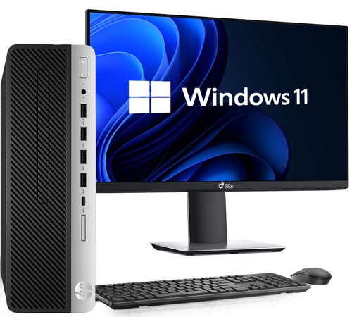 HP G4 Desktop Computer PC Intel i5-8500 64GB 2TB SSD HDD New 24" LED Windows 11 - Afbeelding 10 van 11