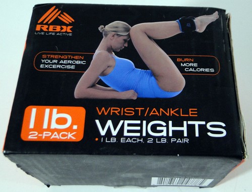 RBX 1 Lbs X2 Handgelenk/Knöchel Gewichte Set, schwarz/blau,  - Bild 1 von 2