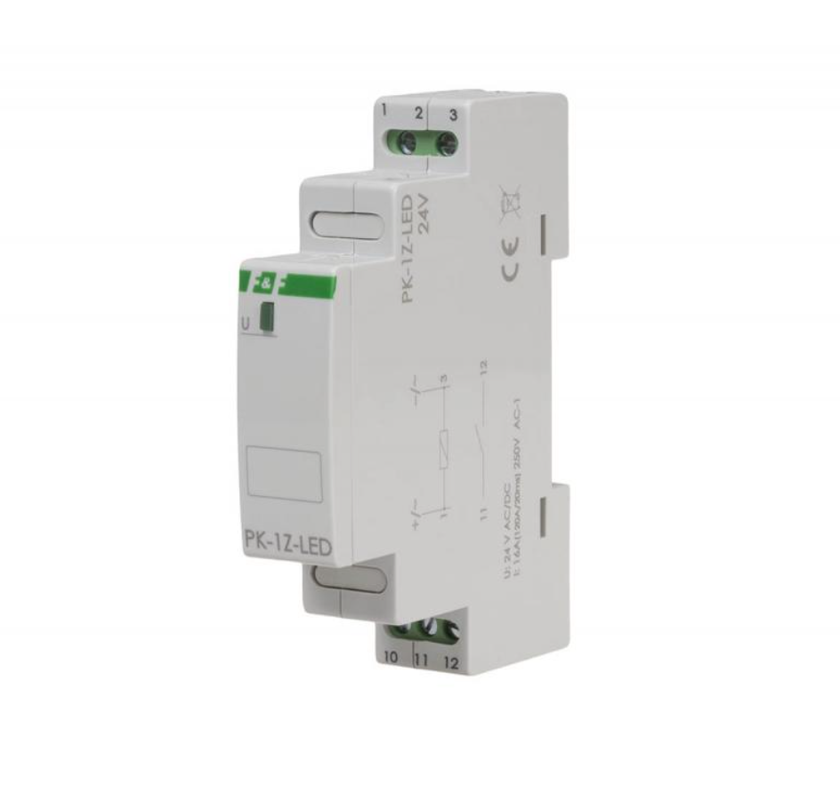 F&F PK-1Z-LED Elektromagnetische Relais 24V AC/DC 16A 1xNO (120 A/20 ms) LED