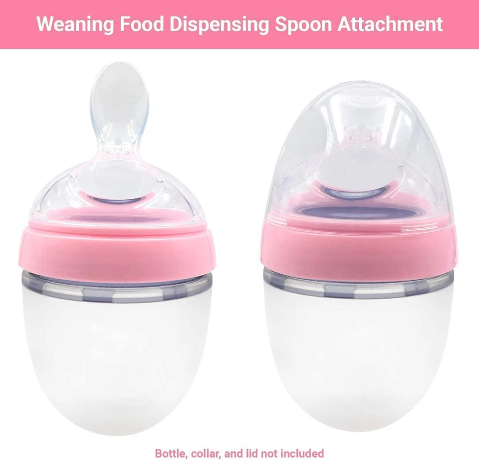 Pack de 2 accesorios de cuchara exprimidora para biberón Comotomo. Libre de BPA. Foto 2 de 3