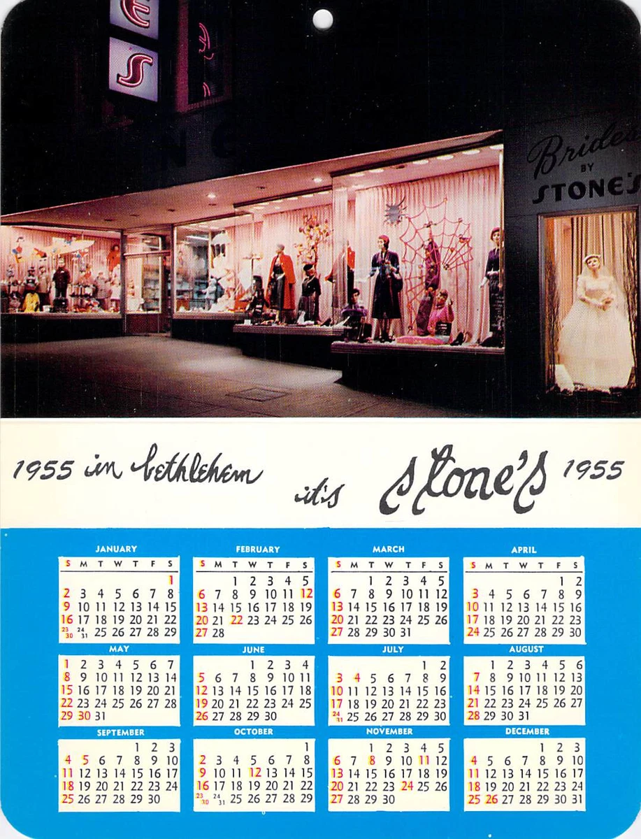 PA Bethlehem 1955 STONES Dept Store Window Defunct 5.5x7
