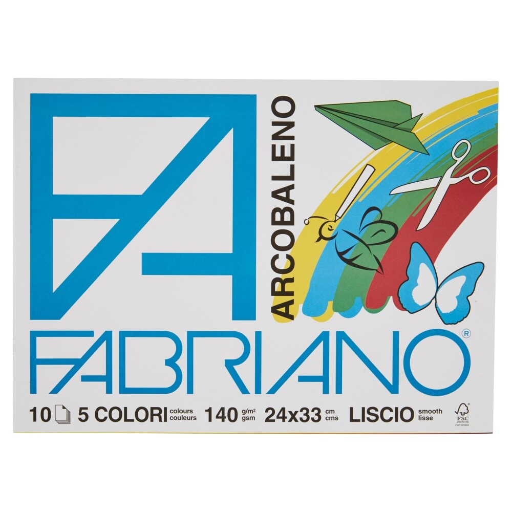 Fabriano – Album Da Disegno Colorato Fabriano 24×33 Cm 10 Pezzi