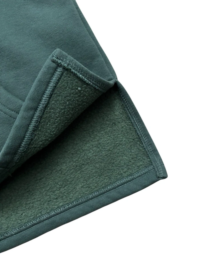 Alphalete 连帽衫男式小号深绿色法国毛圈羊毛分体下摆长 — 第 2/4 张图片