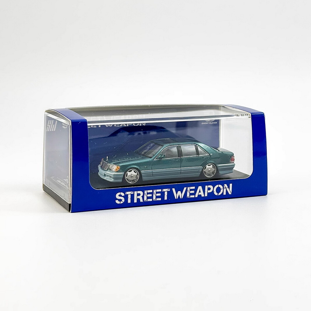 Street Weapon 1/64 Scale Mercedes-Benz S600 W140 1991 Green