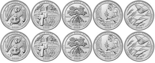 2020 USA America the Beautiful (ATB) National Parks UNC BU P&D 10 Coin Set!! - Picture 1 of 1